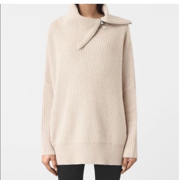All Saints Sweaters - All Saints Dano Oversized Funnel Neck Sweater